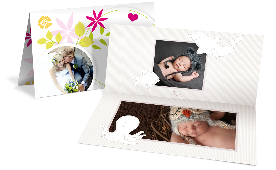 Folded card formats