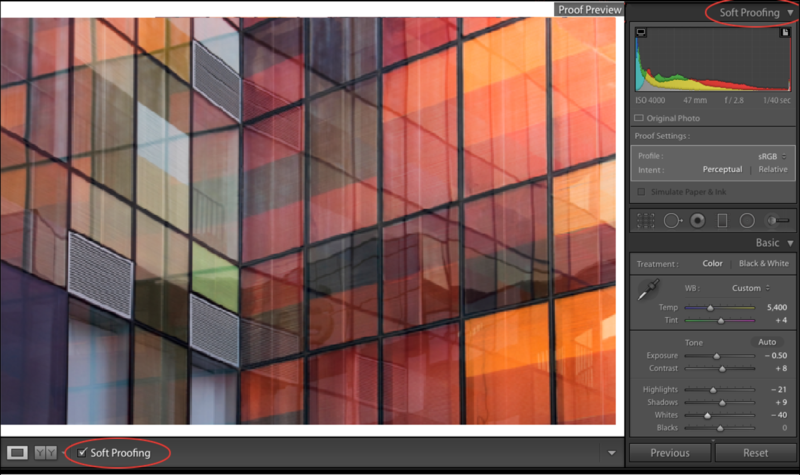 Softproof w programie Lightroom